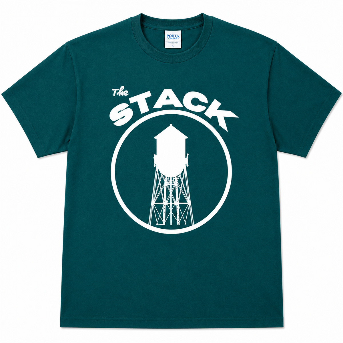 Stack Tee - Forest Green and White